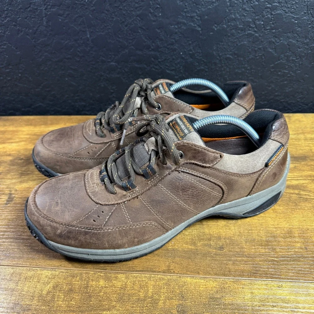 Dunham Burlington DAM01DBR Brown Leather Waterproof Oxford Mens 10.5 D